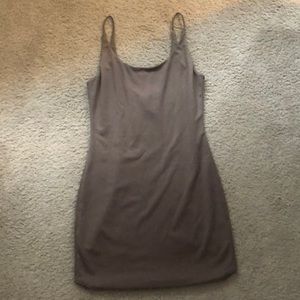Light Brown/Tan thin strapped mini dress
